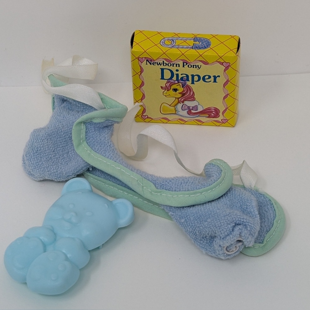 My Little Pony G1 Baby Pony Wear Diapers Bear Brush Blue
